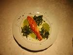 Salmone caramellato agli agrumi e verdure 